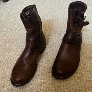 Frye brown leather boots never worn size 10